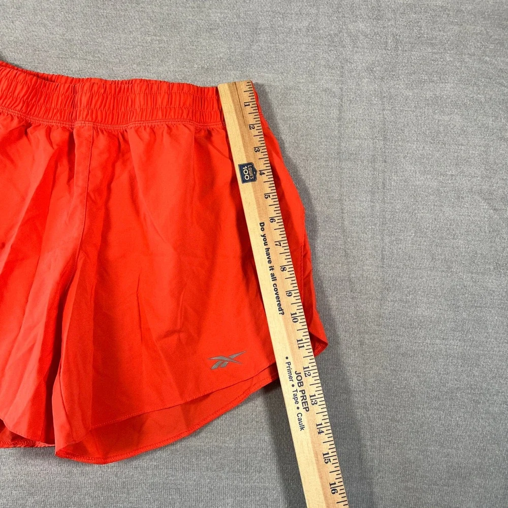 Reebok Running Active Mid Rise Athletic Shorts Womens Size S Orange Polyester
